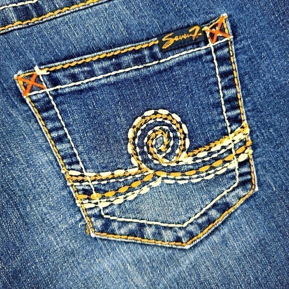 Seven7 Women's 10 Shorts Decorative Stitching Decorative Art Spacious Pockets - Picture 2 of 15